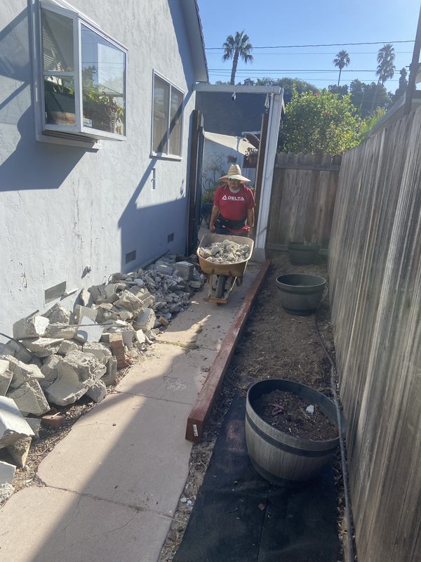 Concrete removal — Before
