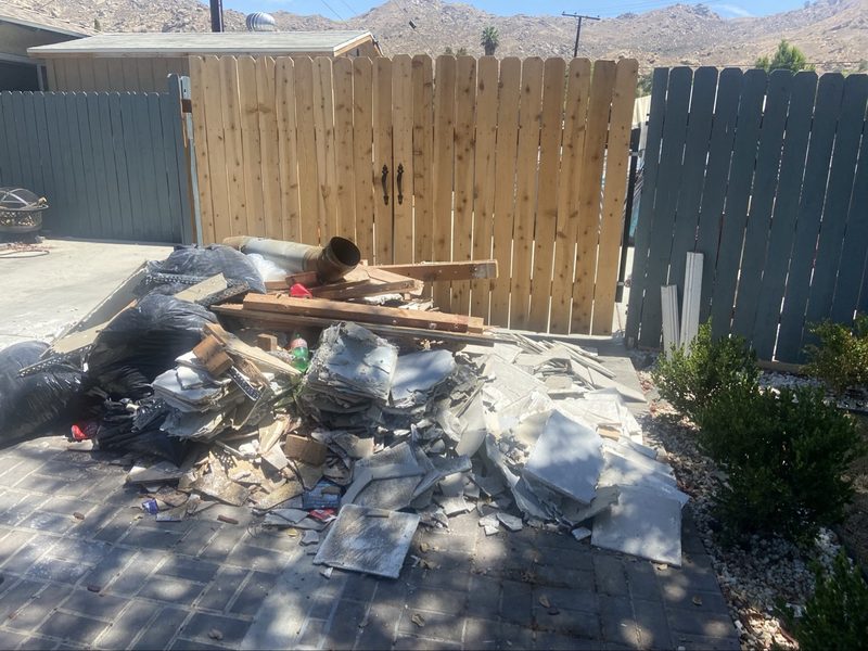 Construction cleanup — Before