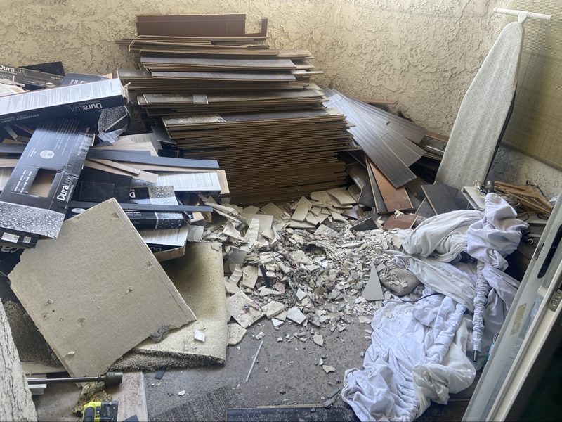 Construction cleanup — Before