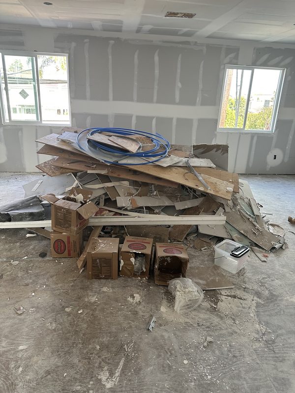 Construction cleanup — Before