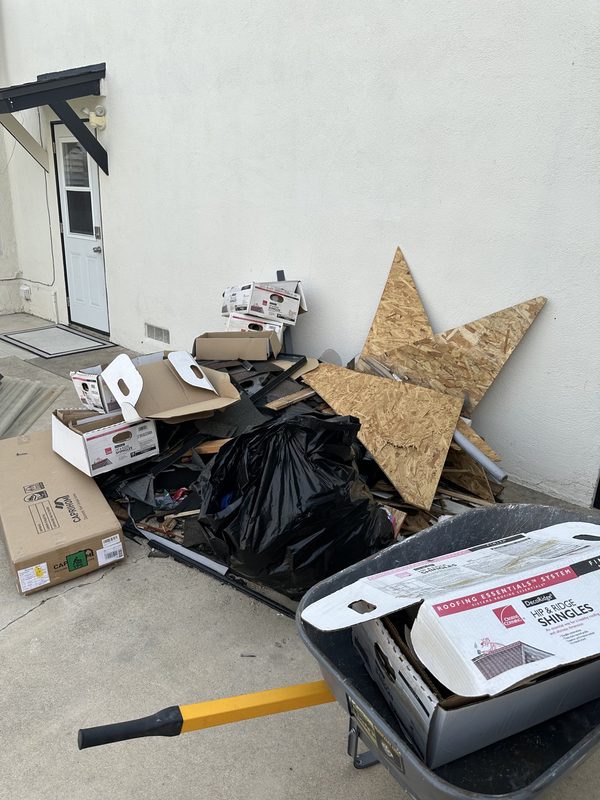 Construction cleanup — Before
