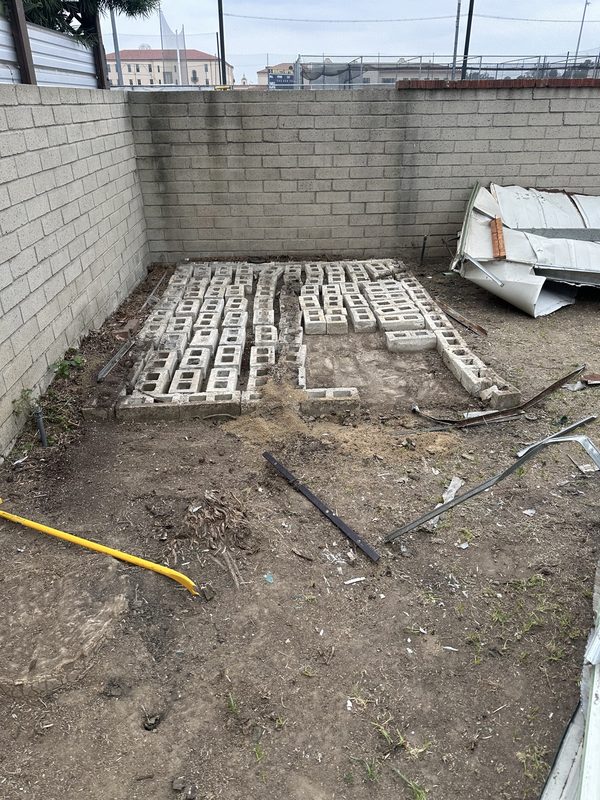 Shed removal — After