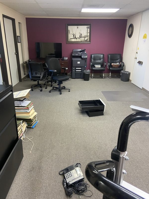 Office cleanout — Before