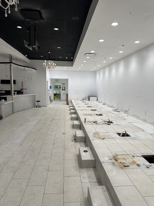 Commercial cleanout — After